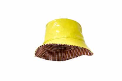 Cappello pescatore impermeabile reversibile giallo