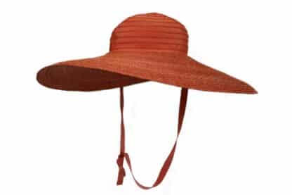 cappello in paglia fiorentina con nastro e falda larga