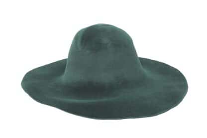 Cappello feltro falda larga grevi verde